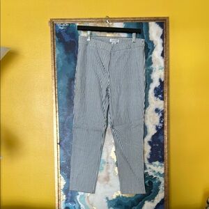 Rachel Zoe Striped Navy Blue and White Ankle Pants